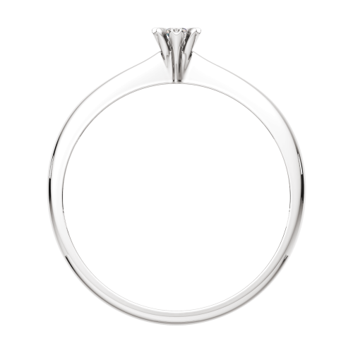 Кольцо помолвочное из белого золота с бриллиантом 2D00107.14K.W фото 4