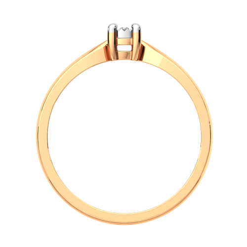 Кольцо из комбинированного золота с бриллиантом 2D00355.14K.B фото 4