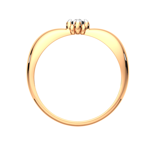 Кольцо помолвочное из комбинированного золота с бриллиантом 2D00132.14K.B фото 4