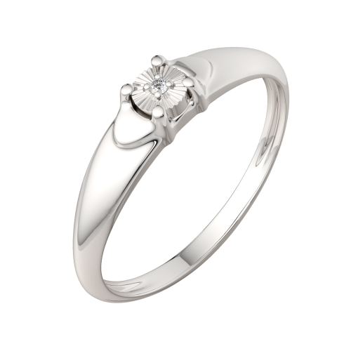 Кольцо из серебра с бриллиантом 02D0102.ZZ фото 2