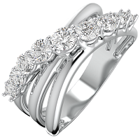 Кольцо из серебра с фианитом 0210273