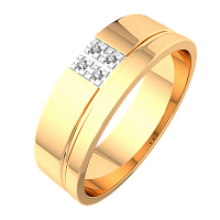 Кольцо обручальное из розового золота с бриллиантом 1D50111.14K.R
