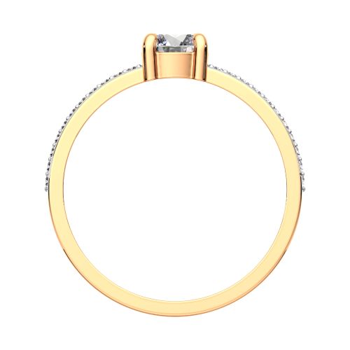 Кольцо из розового золота с фианитом 210805.14K.R фото 4