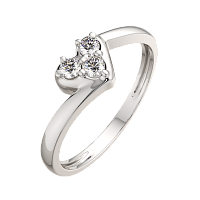 Кольцо из серебра с фианитом 0210514