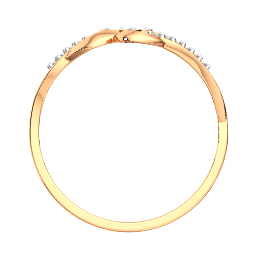 Кольцо из розового золота с фианитом 210519-9K фото 4