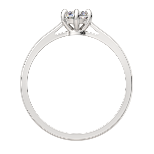 Кольцо помолвочное из серебра с фианитом 0210344 фото 4