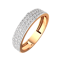 Кольцо из розового золота с бриллиантом 2D00341.14K.R