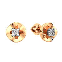 Серьги из комбинированного золота с бриллиантами 3D00318.14K.B
