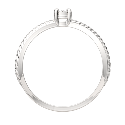 Кольцо из серебра с бриллиантом 02D0005 фото 4