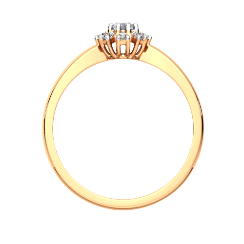 Кольцо из розового золота с фианитом 210891.14K.R.ZZ фото 4