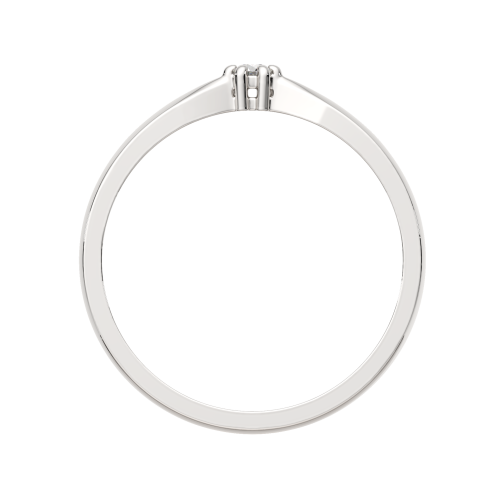 Кольцо помолвочное из белого золота с бриллиантом 2D00354.14K.W фото 4