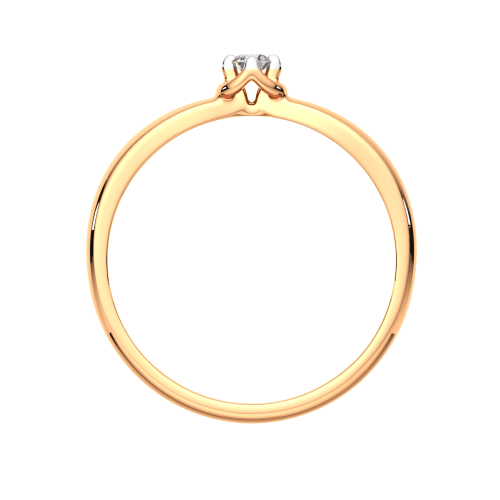 Кольцо помолвочное из розового золота с бриллиантом 2D00221.14K.R фото 4