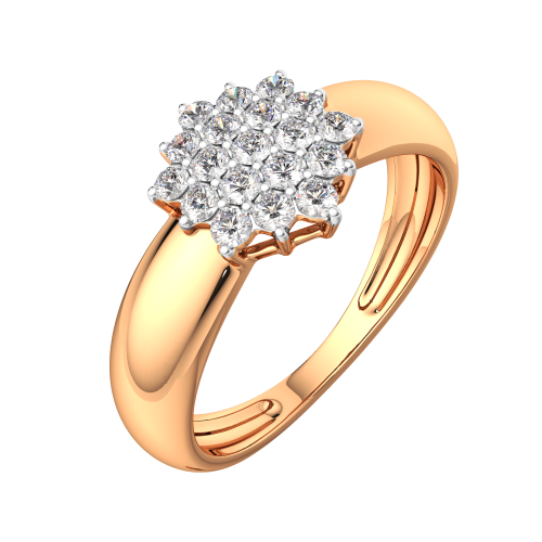 Кольцо из розового золота с фианитом 2101352.9K.R фото 2
