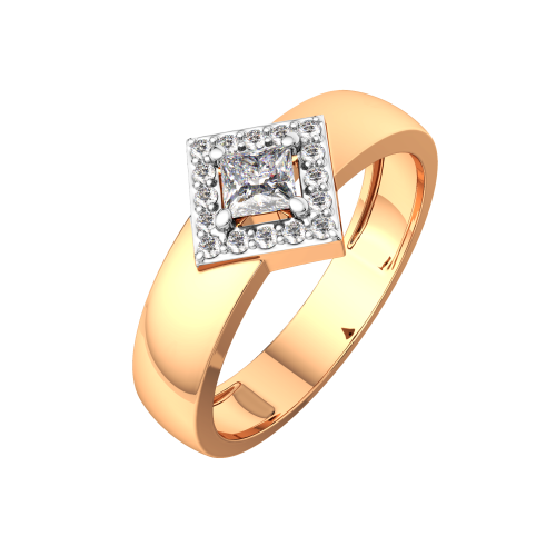 Кольцо из розового золота с фианитом 2101499.14K.R
