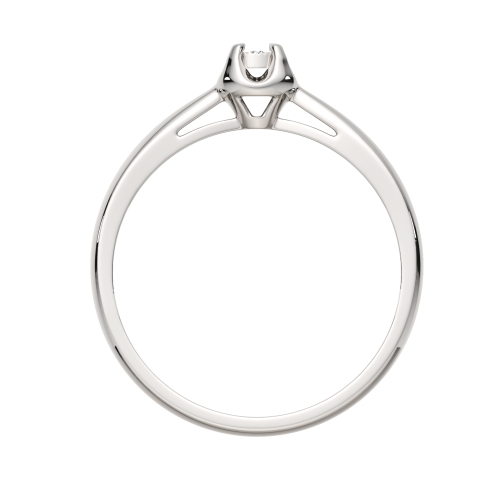 Кольцо помолвочное из серебра с бриллиантом 02D0021 фото 4