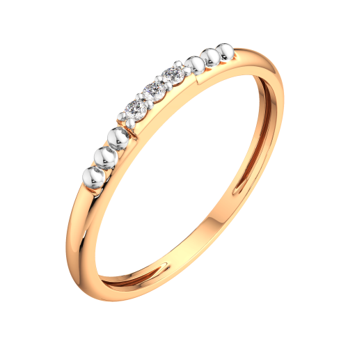 Кольцо из розового золота с фианитом 2101014.9K.R фото 2