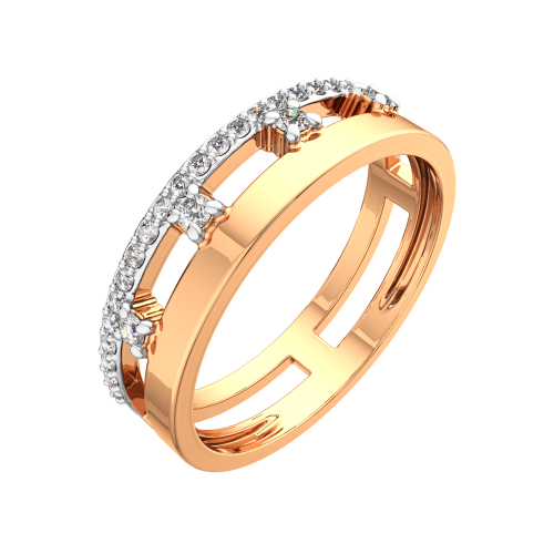 Кольцо из розового золота с бриллиантом 2D00447.14K.R фото 2