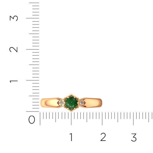 Кольцо из розового золота с бриллиантом 2DL2001.14K.R фото 5