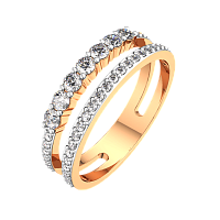 Кольцо из розового золота с фианитом 210901.14K.R.ZZ