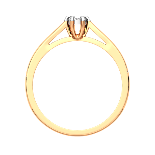 Кольцо из комбинированного золота с бриллиантом 2D00212.14K.B.ZZ фото 4