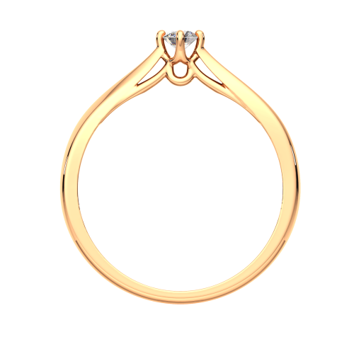 Кольцо помолвочное из розового золота с бриллиантом 2D00146.14K.R фото 4