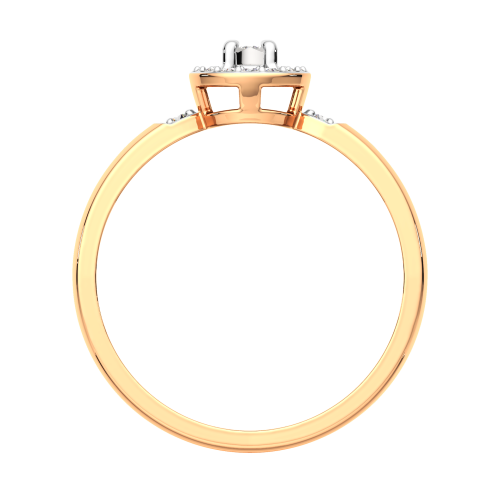 Кольцо из комбинированного золота с бриллиантом 2D00487.14K.B фото 4