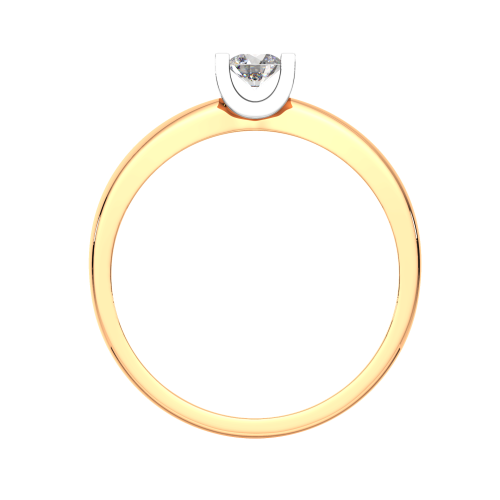 Кольцо помолвочное из комбинированного золота с бриллиантом 2D00289.14K.B фото 4