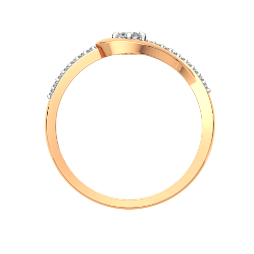 Кольцо из розового золота с фианитом 2101245.14K.R фото 4