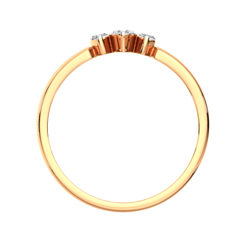 Кольцо из розового золота с фианитом 2101244.14K.R фото 4