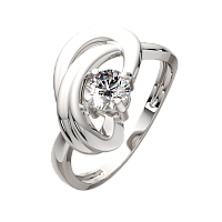 Кольцо из серебра с фианитом 0210607