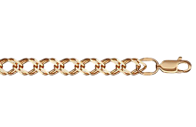 Цепь из розового золота  (плетение Ромб) 512076Г.080.14K.R