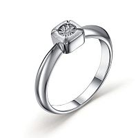 Кольцо из серебра с бриллиантом 01-3164/000Б-00
