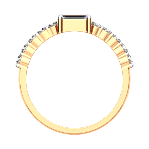 Кольцо из розового золота с фианитом 2101250.14K.R фото 4