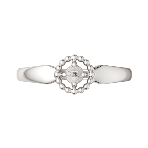 Кольцо из серебра с бриллиантом 02D0088 фото 3
