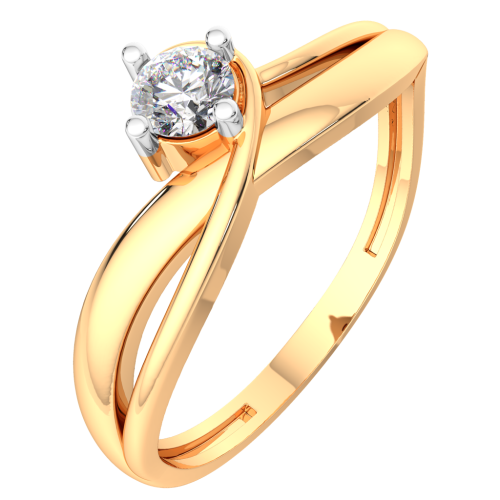 Кольцо помолвочное из розового золота с фианитом 2101041.14K.R.ZZ