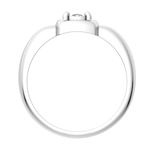 Кольцо из серебра с бриллиантом 02D0009 фото 4