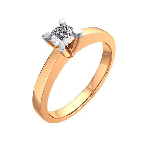 Кольцо помолвочное из розового золота с бриллиантом 2D00323.14K.R фото 2