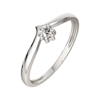 Кольцо из серебра с фианитом 02101026