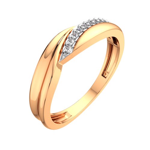 Кольцо из розового золота с фианитом 2101105.9K.R фото 2