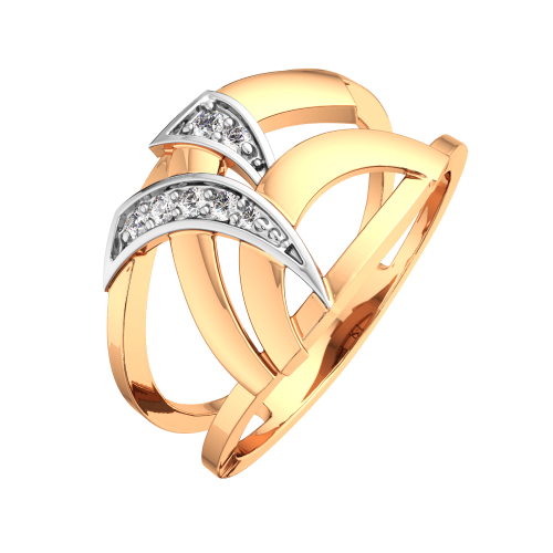 Кольцо из розового золота с фианитом 210947.9K.R.ZZ