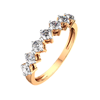 Кольцо из розового золота с бриллиантом 2D00352.14K.R