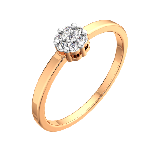 Кольцо из розового золота с бриллиантом 2D00101.14K.R фото 2
