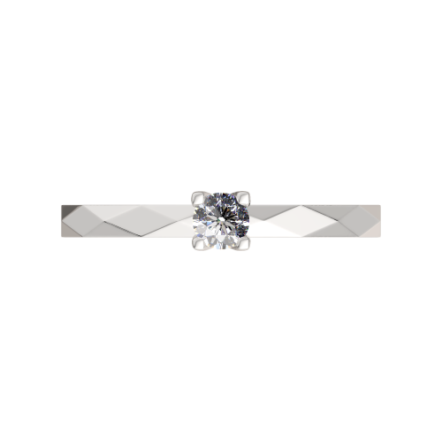 Кольцо помолвочное из белого золота с бриллиантом 2D00363.14K.W фото 3