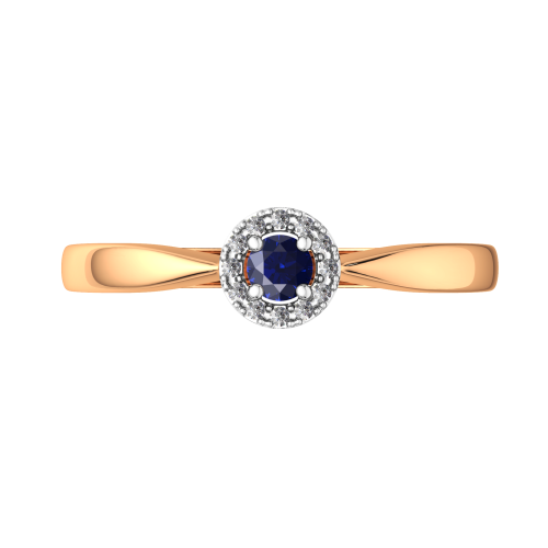 Кольцо из розового золота с сапфиром 2D1082.14K.R фото 3