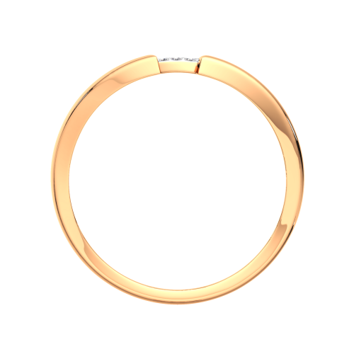 Кольцо из розового золота с фианитом 2101239.14K.R фото 4